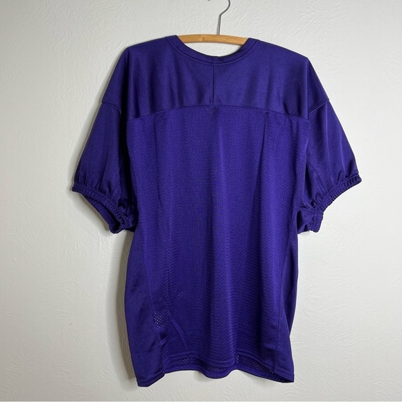 Nike Vapor Varsity Purple V-Neck Short Sleeve Football Practice Jersey Top Sz L - Picture 11 of 13